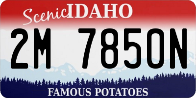 ID license plate 2M7850N