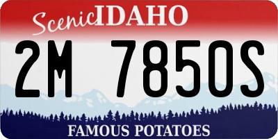 ID license plate 2M7850S