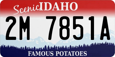 ID license plate 2M7851A