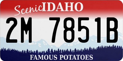 ID license plate 2M7851B