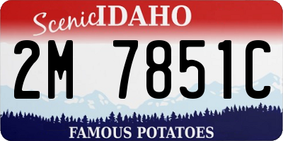ID license plate 2M7851C