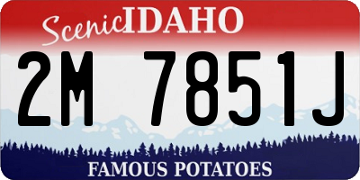 ID license plate 2M7851J