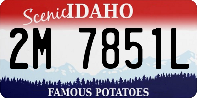 ID license plate 2M7851L