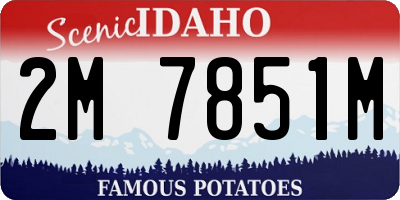 ID license plate 2M7851M