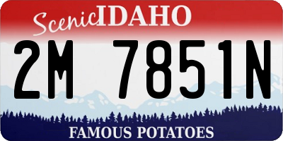 ID license plate 2M7851N
