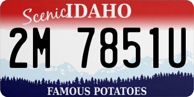 ID license plate 2M7851U