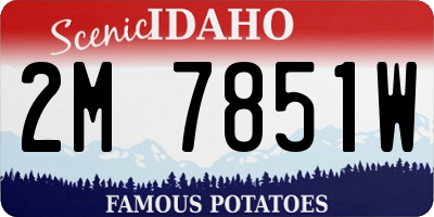 ID license plate 2M7851W