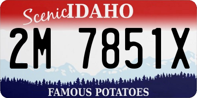 ID license plate 2M7851X