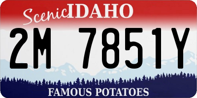 ID license plate 2M7851Y
