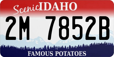 ID license plate 2M7852B