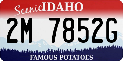 ID license plate 2M7852G