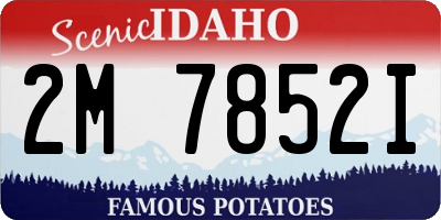 ID license plate 2M7852I