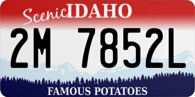 ID license plate 2M7852L