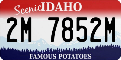 ID license plate 2M7852M
