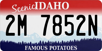 ID license plate 2M7852N