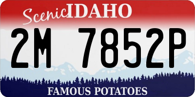 ID license plate 2M7852P