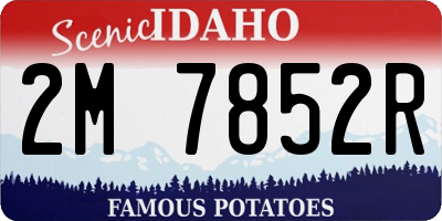 ID license plate 2M7852R
