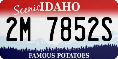 ID license plate 2M7852S