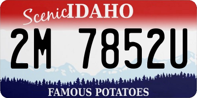 ID license plate 2M7852U