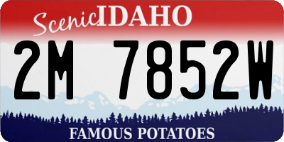 ID license plate 2M7852W
