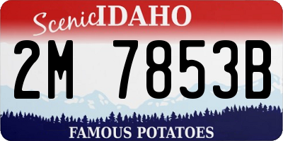 ID license plate 2M7853B