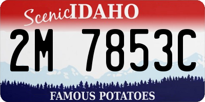 ID license plate 2M7853C