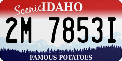 ID license plate 2M7853I