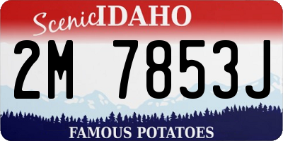 ID license plate 2M7853J