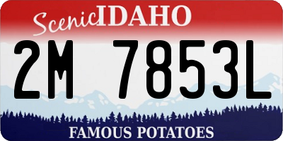 ID license plate 2M7853L
