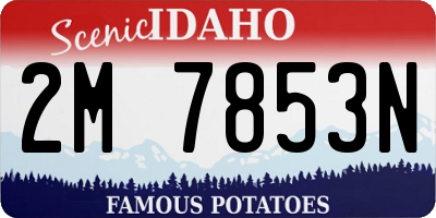 ID license plate 2M7853N