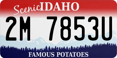 ID license plate 2M7853U