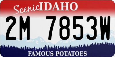 ID license plate 2M7853W