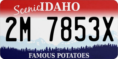 ID license plate 2M7853X