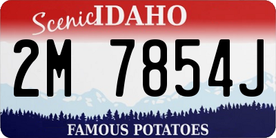 ID license plate 2M7854J