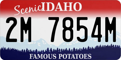 ID license plate 2M7854M