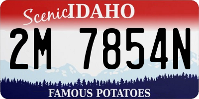 ID license plate 2M7854N