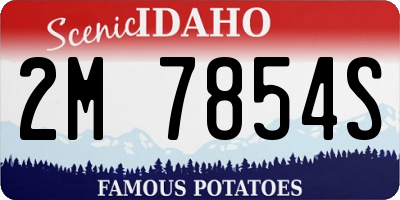 ID license plate 2M7854S