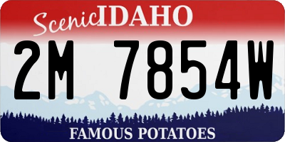 ID license plate 2M7854W