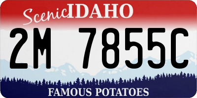 ID license plate 2M7855C