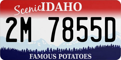 ID license plate 2M7855D