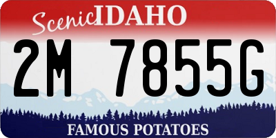 ID license plate 2M7855G
