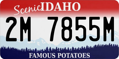 ID license plate 2M7855M