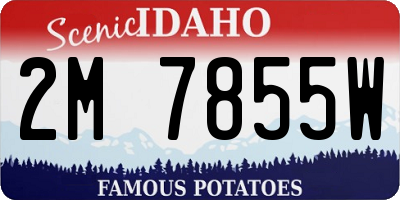 ID license plate 2M7855W