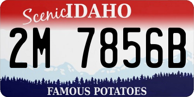 ID license plate 2M7856B
