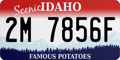 ID license plate 2M7856F