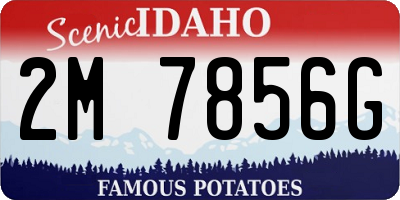 ID license plate 2M7856G