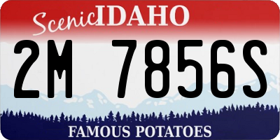 ID license plate 2M7856S
