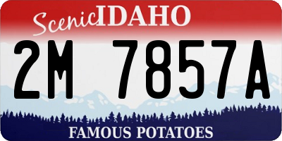 ID license plate 2M7857A