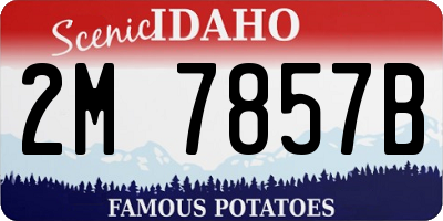 ID license plate 2M7857B