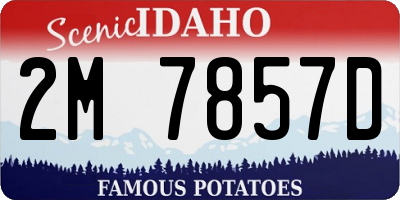 ID license plate 2M7857D